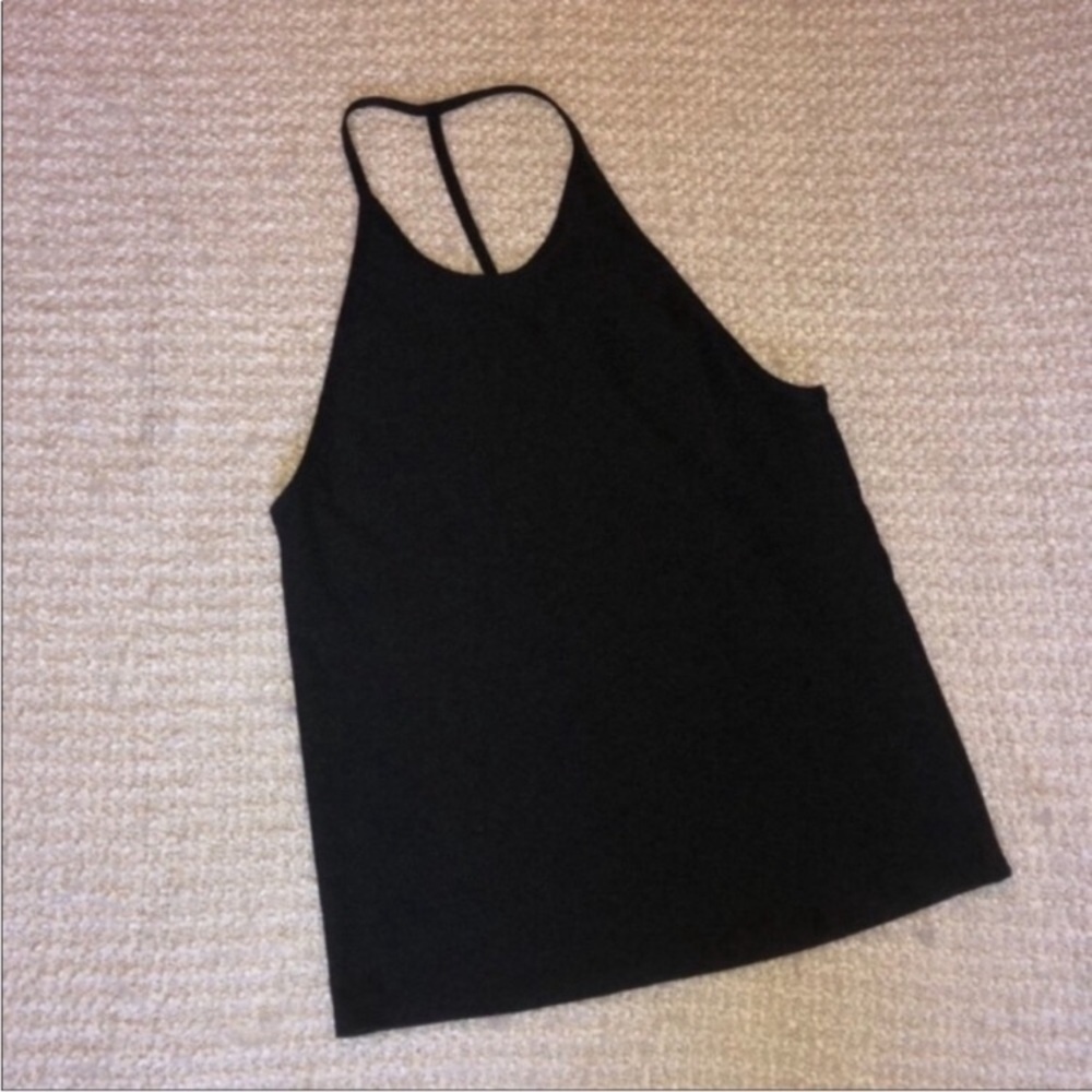 Fabletics Size Small Charcoal Gray T-Back Tank - image 4